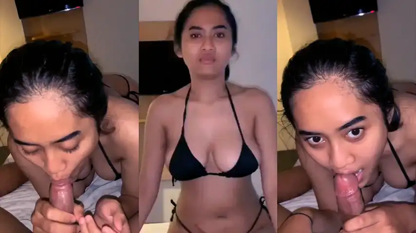 Gadis Toge Staycation Bareng Ayang Blowjob